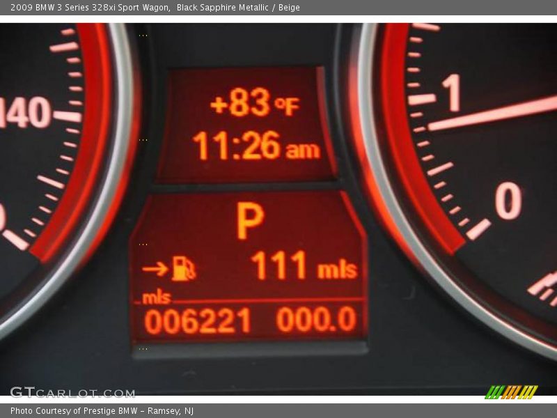Black Sapphire Metallic / Beige 2009 BMW 3 Series 328xi Sport Wagon