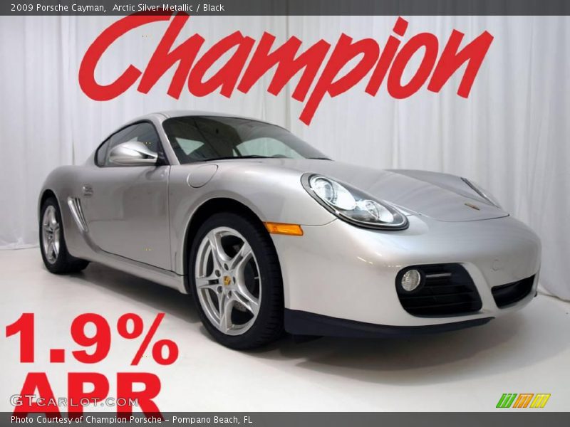 Arctic Silver Metallic / Black 2009 Porsche Cayman