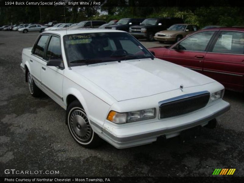 Bright White / Red 1994 Buick Century Special Sedan