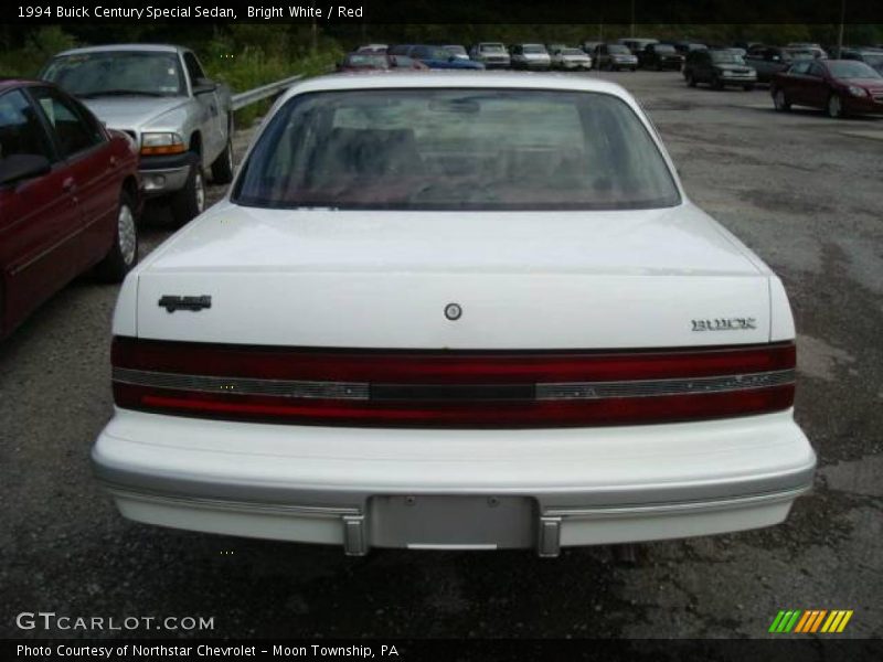 Bright White / Red 1994 Buick Century Special Sedan