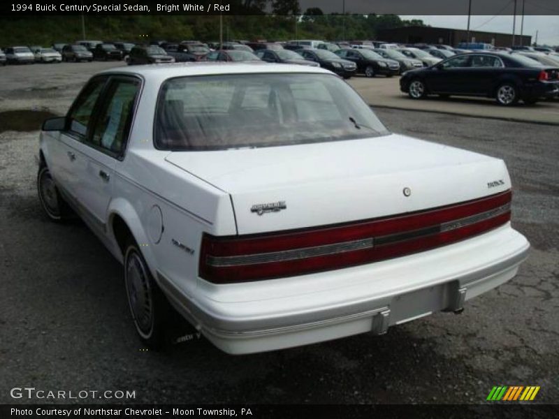 Bright White / Red 1994 Buick Century Special Sedan
