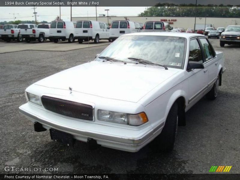 Bright White / Red 1994 Buick Century Special Sedan