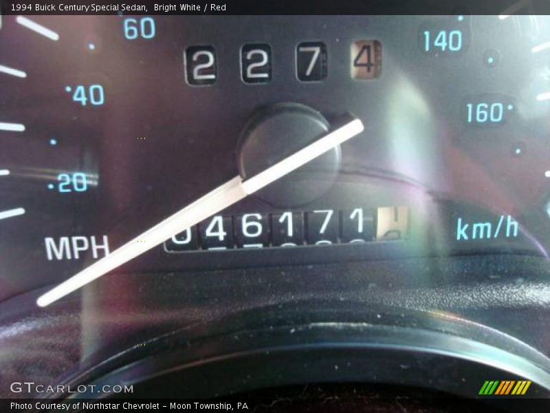 Bright White / Red 1994 Buick Century Special Sedan