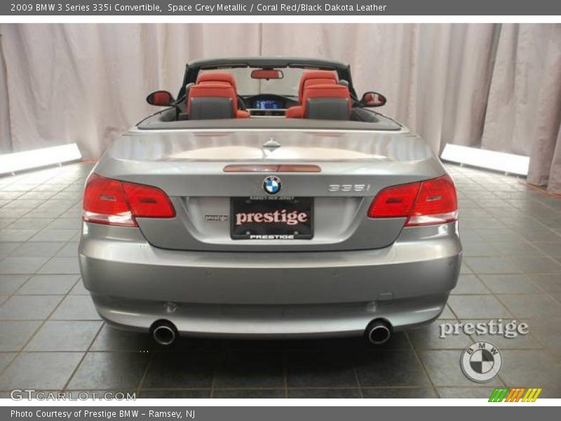 Space Grey Metallic / Coral Red/Black Dakota Leather 2009 BMW 3 Series 335i Convertible