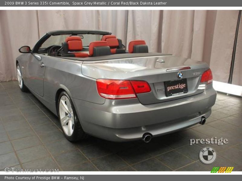 Space Grey Metallic / Coral Red/Black Dakota Leather 2009 BMW 3 Series 335i Convertible