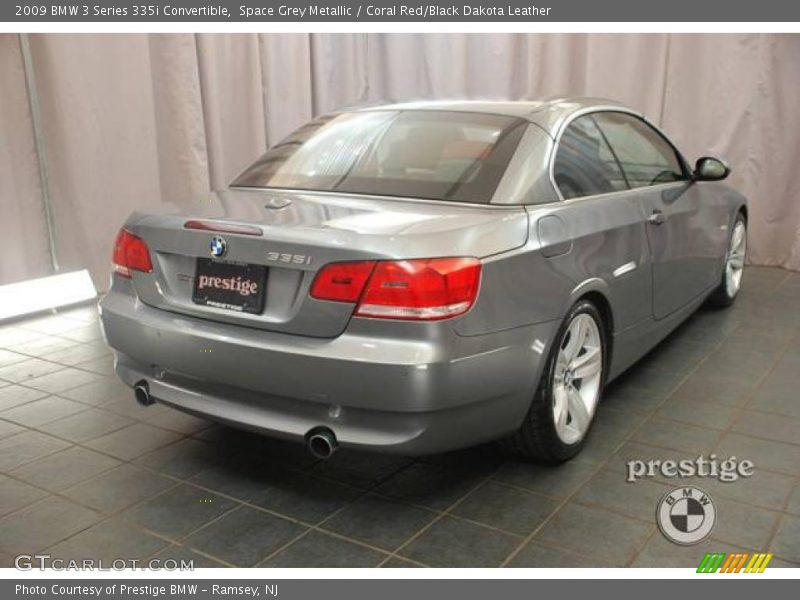 Space Grey Metallic / Coral Red/Black Dakota Leather 2009 BMW 3 Series 335i Convertible