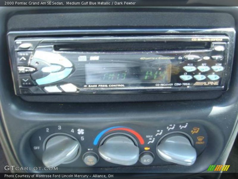 Medium Gulf Blue Metallic / Dark Pewter 2000 Pontiac Grand Am SE Sedan