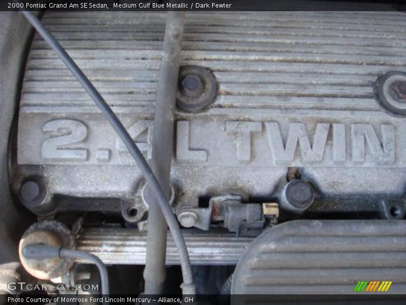 Medium Gulf Blue Metallic / Dark Pewter 2000 Pontiac Grand Am SE Sedan
