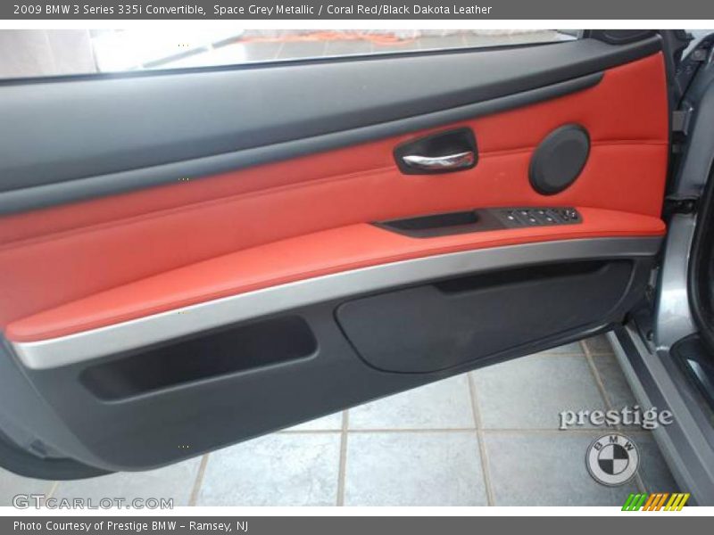 Space Grey Metallic / Coral Red/Black Dakota Leather 2009 BMW 3 Series 335i Convertible