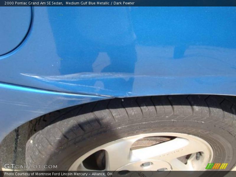 Medium Gulf Blue Metallic / Dark Pewter 2000 Pontiac Grand Am SE Sedan