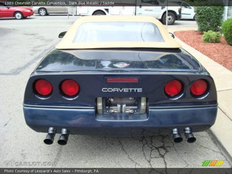 Dark Blue Metallic / Saddle 1989 Chevrolet Corvette Convertible