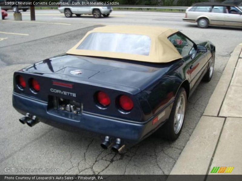 Dark Blue Metallic / Saddle 1989 Chevrolet Corvette Convertible