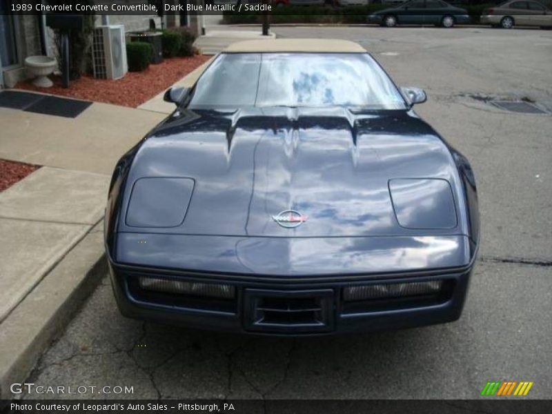 Dark Blue Metallic / Saddle 1989 Chevrolet Corvette Convertible