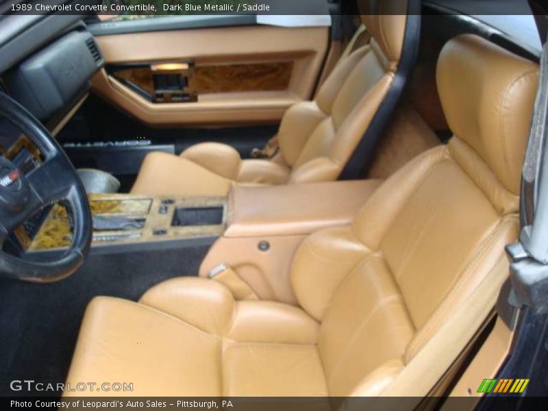 Dark Blue Metallic / Saddle 1989 Chevrolet Corvette Convertible