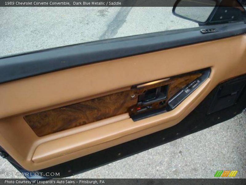 Dark Blue Metallic / Saddle 1989 Chevrolet Corvette Convertible
