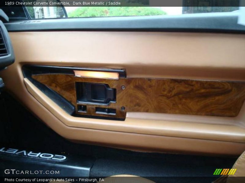 Dark Blue Metallic / Saddle 1989 Chevrolet Corvette Convertible