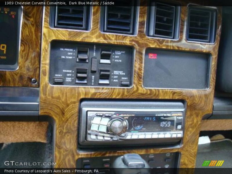 Dark Blue Metallic / Saddle 1989 Chevrolet Corvette Convertible
