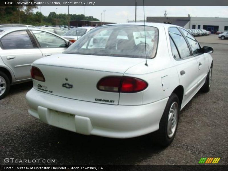 Bright White / Gray 1998 Chevrolet Cavalier LS Sedan