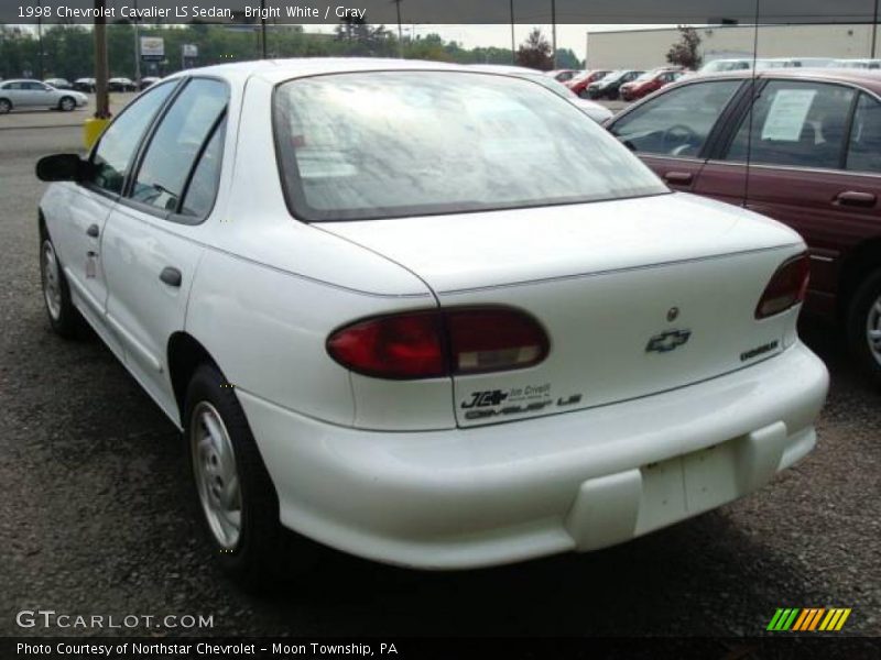Bright White / Gray 1998 Chevrolet Cavalier LS Sedan