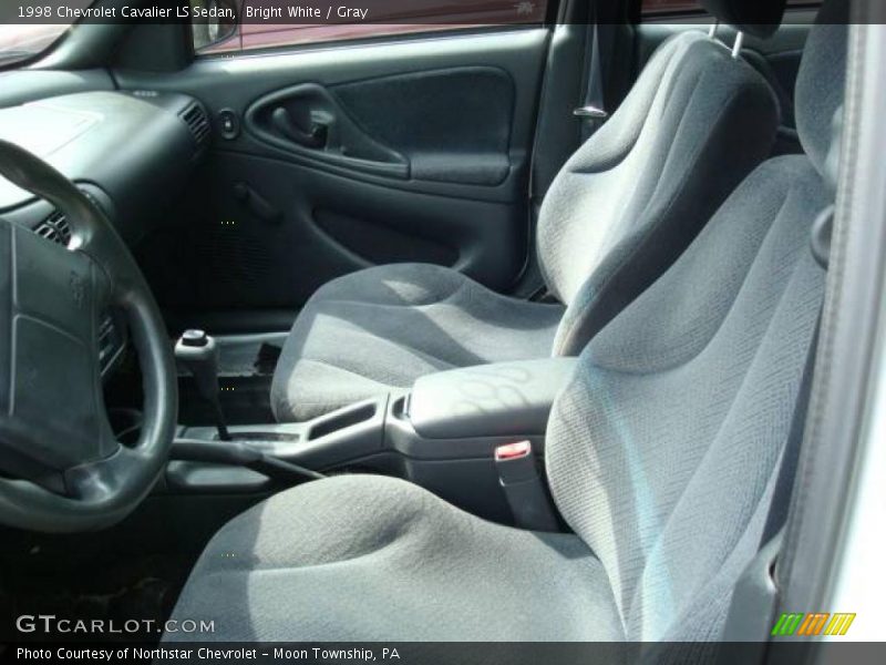 Bright White / Gray 1998 Chevrolet Cavalier LS Sedan