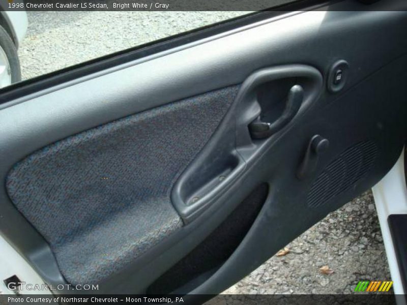 Bright White / Gray 1998 Chevrolet Cavalier LS Sedan
