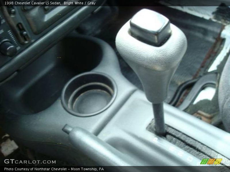 Bright White / Gray 1998 Chevrolet Cavalier LS Sedan