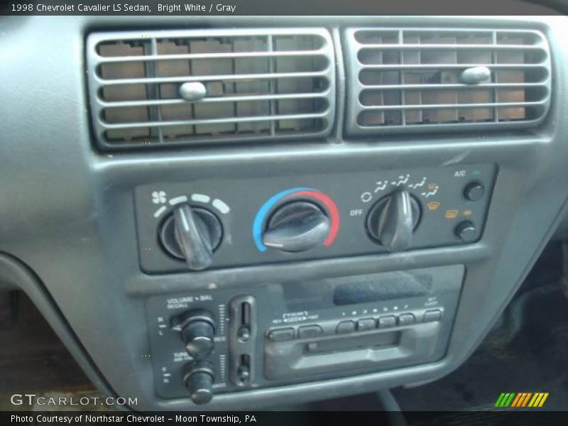 Bright White / Gray 1998 Chevrolet Cavalier LS Sedan