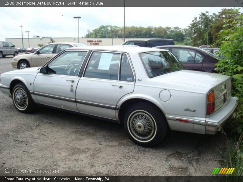 Silver Metallic / Blue 1988 Oldsmobile Delta 88 Royale