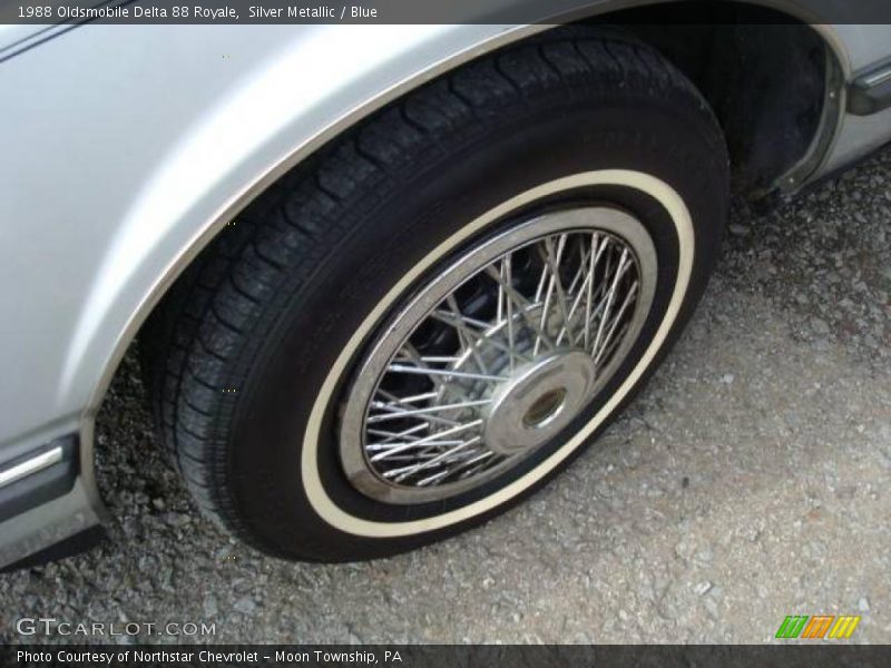Silver Metallic / Blue 1988 Oldsmobile Delta 88 Royale