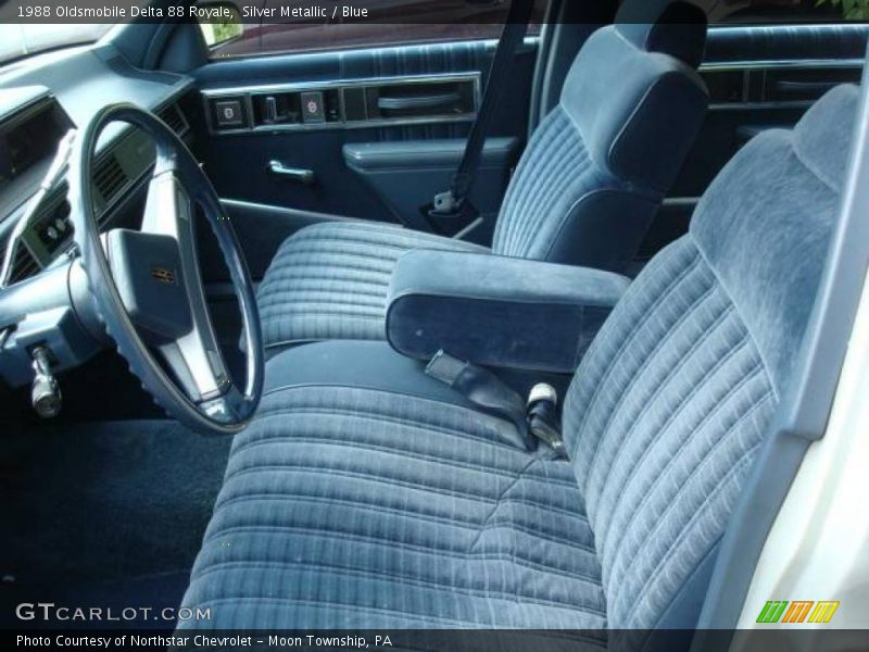 Silver Metallic / Blue 1988 Oldsmobile Delta 88 Royale