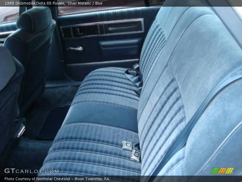 Silver Metallic / Blue 1988 Oldsmobile Delta 88 Royale