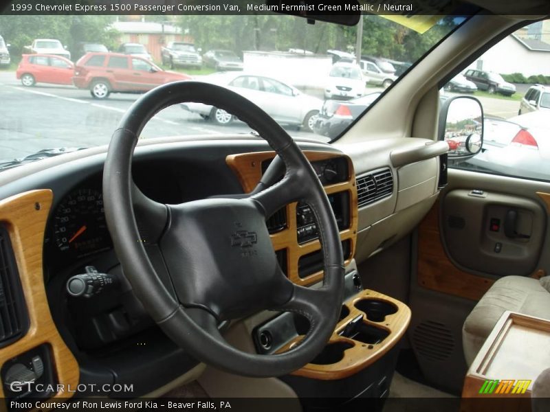Medium Fernmist Green Metallic / Neutral 1999 Chevrolet Express 1500 Passenger Conversion Van