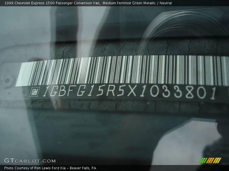 Medium Fernmist Green Metallic / Neutral 1999 Chevrolet Express 1500 Passenger Conversion Van