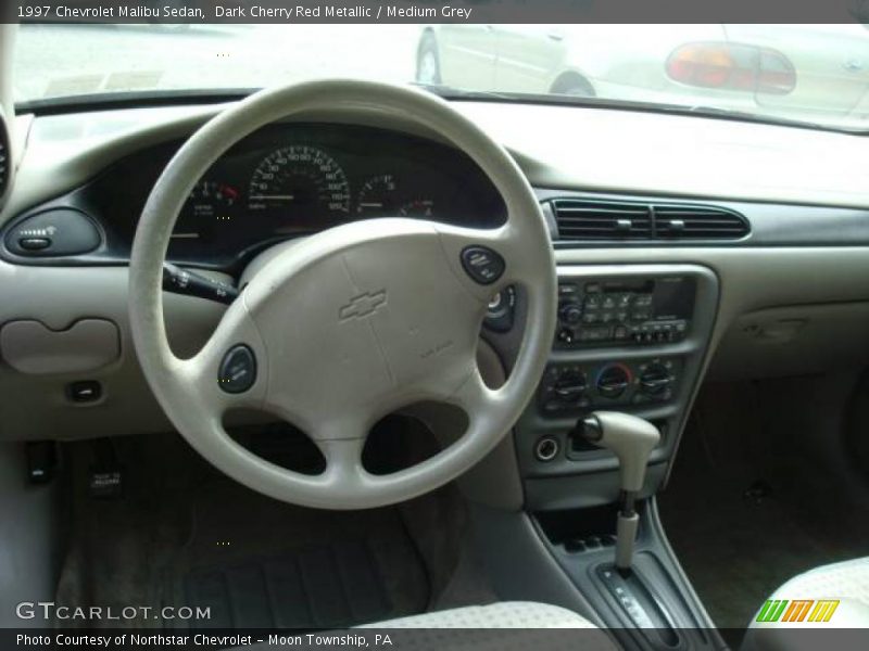 Dark Cherry Red Metallic / Medium Grey 1997 Chevrolet Malibu Sedan