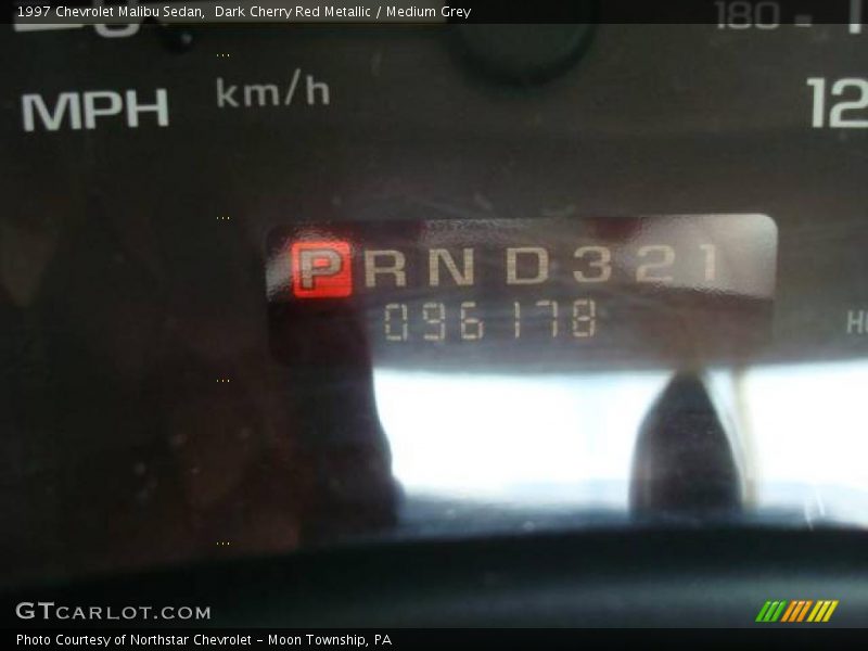 Dark Cherry Red Metallic / Medium Grey 1997 Chevrolet Malibu Sedan