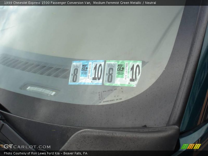 Medium Fernmist Green Metallic / Neutral 1999 Chevrolet Express 1500 Passenger Conversion Van