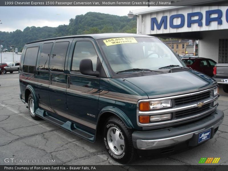 Medium Fernmist Green Metallic / Neutral 1999 Chevrolet Express 1500 Passenger Conversion Van