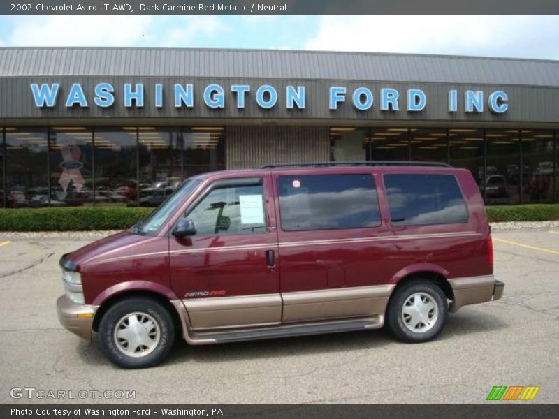 Dark Carmine Red Metallic / Neutral 2002 Chevrolet Astro LT AWD