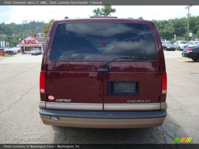 Dark Carmine Red Metallic / Neutral 2002 Chevrolet Astro LT AWD