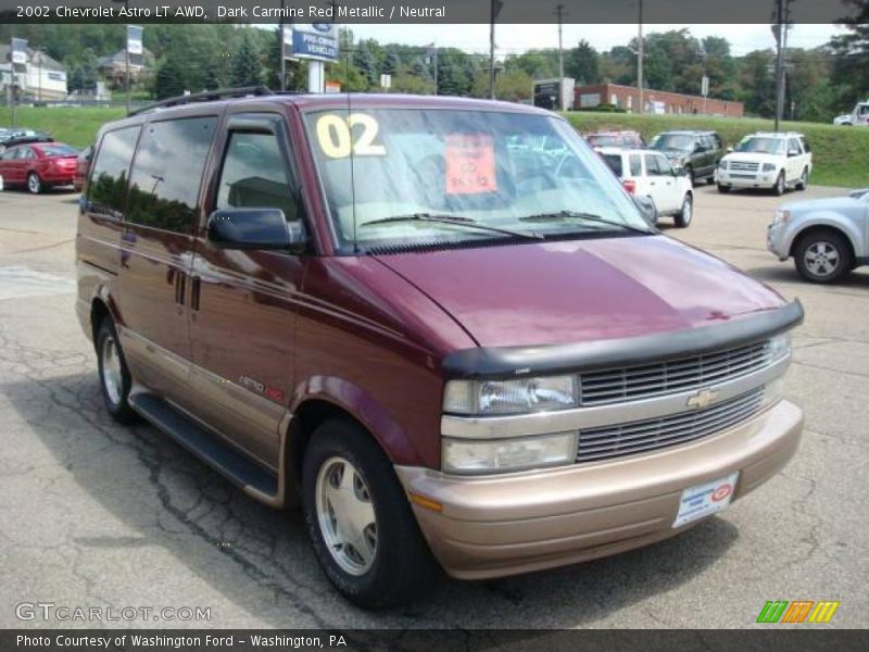 Dark Carmine Red Metallic / Neutral 2002 Chevrolet Astro LT AWD