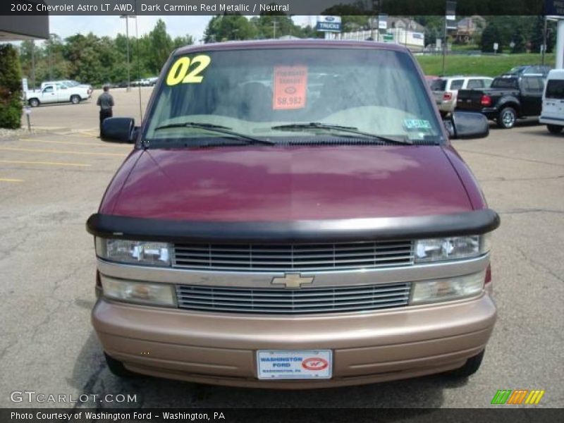 Dark Carmine Red Metallic / Neutral 2002 Chevrolet Astro LT AWD