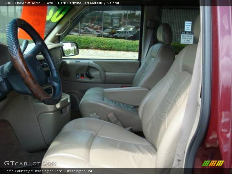 Dark Carmine Red Metallic / Neutral 2002 Chevrolet Astro LT AWD