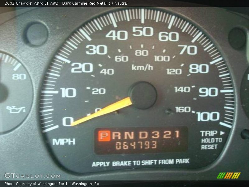 Dark Carmine Red Metallic / Neutral 2002 Chevrolet Astro LT AWD