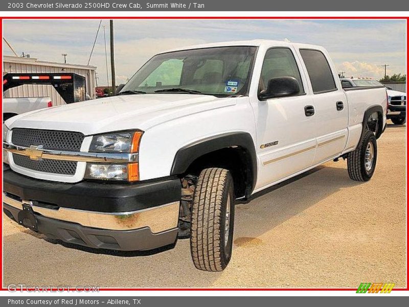 Summit White / Tan 2003 Chevrolet Silverado 2500HD Crew Cab