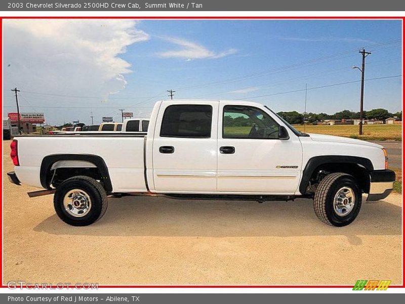 Summit White / Tan 2003 Chevrolet Silverado 2500HD Crew Cab