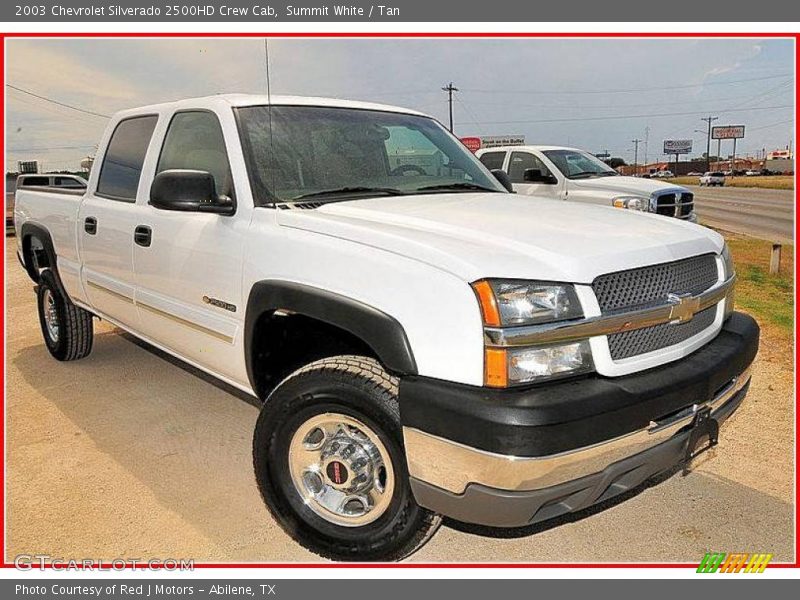 Summit White / Tan 2003 Chevrolet Silverado 2500HD Crew Cab