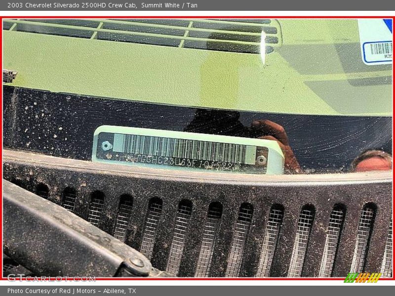 Summit White / Tan 2003 Chevrolet Silverado 2500HD Crew Cab