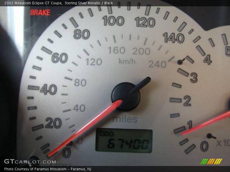 Sterling Silver Metallic / Black 2002 Mitsubishi Eclipse GT Coupe