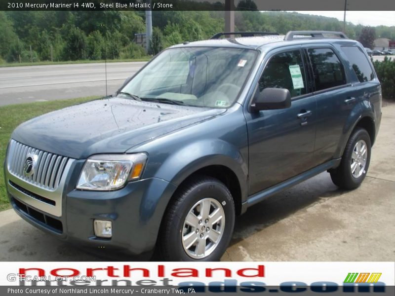 Steel Blue Metallic / Stone 2010 Mercury Mariner I4 4WD