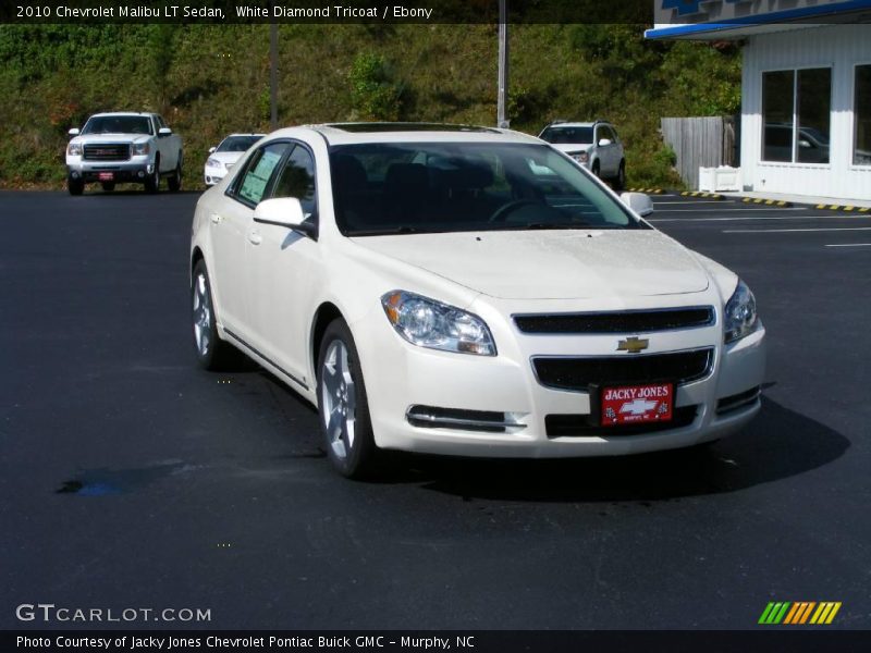 White Diamond Tricoat / Ebony 2010 Chevrolet Malibu LT Sedan